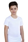İç Giyim12'li Eko Paket Berrak 1502 Kısa Kollu Bisiklet Yaka %100 Pamuk Erkek Çocuk Fanila