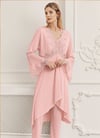 Pijama & GecelikPerin 316 Penye Sabahlıklı Dantelli 3'lü Pijama Takımı Set