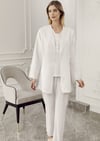 Pijama & GecelikPerin 317 3'lü Set Sabahlıklı Lohusa Pijama Takımı