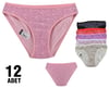 Külot, String, Tanga12'li Paket Tutku 0532 Betül Desenli Bayan Elastan Bikini Külot