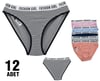 Külot, String, Tanga12'li Paket Tutku 0540 Hera Çizgili Beli Lastikli Elastan Bayan Bikini Külot
