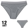 Külot, String, Tanga12'li Paket Tutku 0725 Safir Dantelli Bayan Elastan Bikini Külot