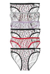 Külot, String, TangaTutku 6'lı Paket 0504 Aysu Çiçekli Elastan Pamuk Bayan Bikini Külot
