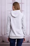 Gri Melanj Kapüşonlu Kadın Sweatshirt