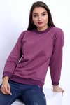 Gül Kurusu Bisiklet Yaka Kadın Sweatshirt