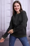 Haki Bisiklet Yaka Kadın Sweatshirt