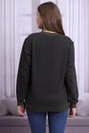Haki Bisiklet Yaka Kadın Sweatshirt