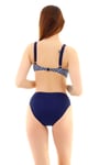 Lacivert Desenli Toparlayıcı Bikini Takımı