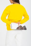 Sarı Bisiklet Yaka Kadın Sweatshirt