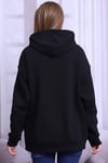 Siyah Oversize Fermuarlı Hırka
