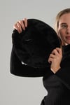 Siyah Peluş İçi Astarlı 58 Cm Bucket Şapka