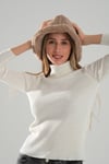 Vizon Peluş İçi Astarlı 58 Cm Bucket Şapka