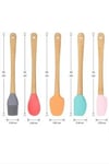 Ahşap Saplı Mini Spatula Fırça Set 5li