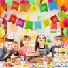 Karton Yazı Varak Baskılı Karışık Renk Üzeri Gold Happy Birthday