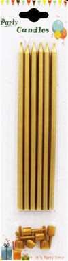 Parti Mumu Gold İnce Uzun 20 Cm 6 'lı