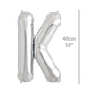 Folyo Harf K Gümüş Balon 40cm ( 16 inç )16