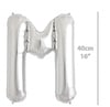 Folyo Harf M Gümüş Balon 40cm ( 16 inç )16