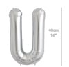 Folyo Harf U Gümüş Balon 40cm ( 16 inç )16