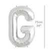 Folyo Harf G Gümüş Balon 75cm ( 34 inç )34