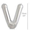 Folyo Harf V Gümüş Balon 75cm ( 34 inç )34