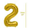 Folyo Rakam 2 Gold Balon 75cm ( 34 inç )34