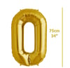 Folyo Rakam 0 Gold Balon 75cm ( 34 inç )34
