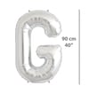 Folyo Harf G Gümüş Balon 90cm ( 40 inç )40