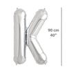 Folyo Harf K Gümüş Balon 90cm ( 40 inç )40