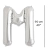 Folyo Harf M Gümüş Balon 90cm ( 40 inç )40
