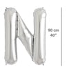 Folyo Harf N Gümüş Balon 90cm ( 40 inç )40