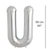 Folyo Harf U Gümüş Balon 90cm ( 40 inç )40
