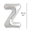 Folyo Harf Z Gümüş Balon 90cm ( 40 inç )40