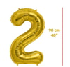 Folyo Rakam 2 Gold Balon 90cm ( 40 inç )40