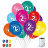 Baskılı Latex Balonlar2 Yaş Baskılı Karışık Balon 10 'lu PaketBALONEVİ