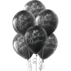 Baskılı Latex Balonlarİyi ki Doğdun Gümüş Baskılı Siyah Lateks Balon 100'lü PaketBALONEVİ