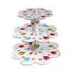 Renkli Balon Desenli Cupcake Kek Standı Karton 3 katlıCupcake Standları