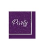Roll-Up Party Dreams Peçete Parti Zamanı MorDüz Renk Peçeteler