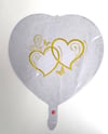 Beyaz Kalp Folyo BalonFolyo Balon Kalp Çeşitleri