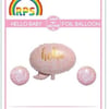Hello Baby Pembe Folyo Balon Set 3 parçaFolyo Balon Setler
