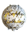 Folyo Balon Happy Birthday Beyaz 45 cmFolyo Balon Temalı Çeşitleri