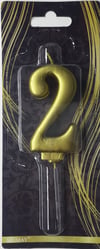 Rakam Mum 2 Gold AltınGold Rakam Mumlar