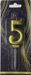 Rakam Mum 5 Gold AltınGold Rakam Mumlar