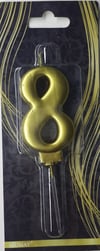 Rakam Mum 8 Gold AltınGold Rakam Mumlar