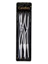 Dekoratif ve Pasta MumlarıBurgulu Pasta Mumu 15cm GümüşİTHAL