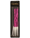 Dekoratif ve Pasta MumlarıBurgulu Pasta Mumu Fuşya 15 cmİTHAL