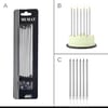 Dekoratif ve Pasta MumlarıÇubuk Pasta Mumu Silver Gümüş 15 cm 6 AdetİTHAL