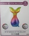 Folyo Balon Temalı ÇeşitleriDeniz Kızı Kuyruk 3'lü Set Folyo Balon 75cm-40cmİthal