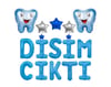 Folyo Balon SetlerDişim Çıktı Folyo Balon Set Mavi 20cm-35cm-50cmİTHAL