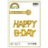 Folyo Balon SetlerHAPPY B.DAY Folyo Balon Goldİthal