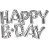 Folyo Balon SetlerHAPPY B.DAY Folyo Balon Gümüşİthal